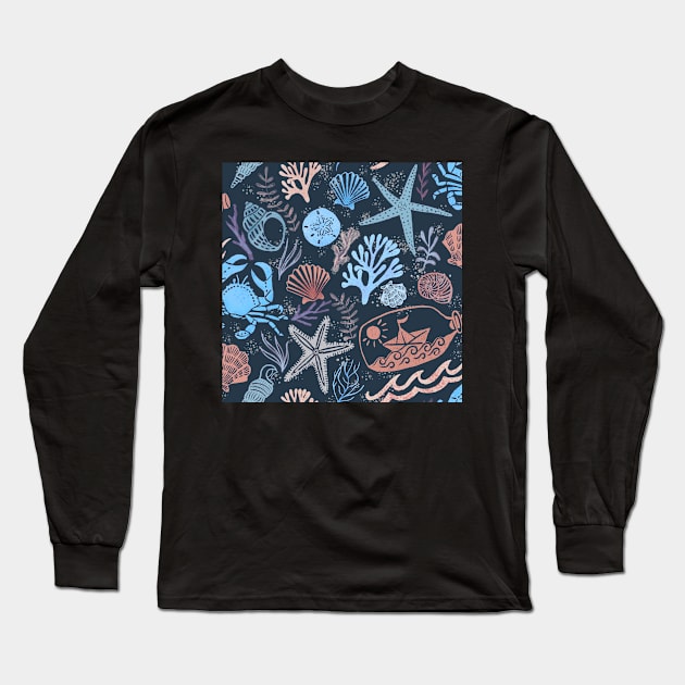 Ship in a bottle Long Sleeve T-Shirt by Papergrape